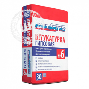 Штукатурка гипсовая Русгипс №6 МН (30кг/50шт)