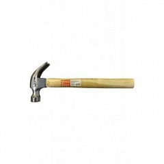 Молоток-гвоздодер Bohrer 450гр, деревянная ручка 